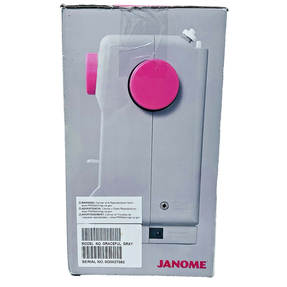 Janome New Home Derby Graceful Gray Sewing Basic Machine Compact Portable NEW