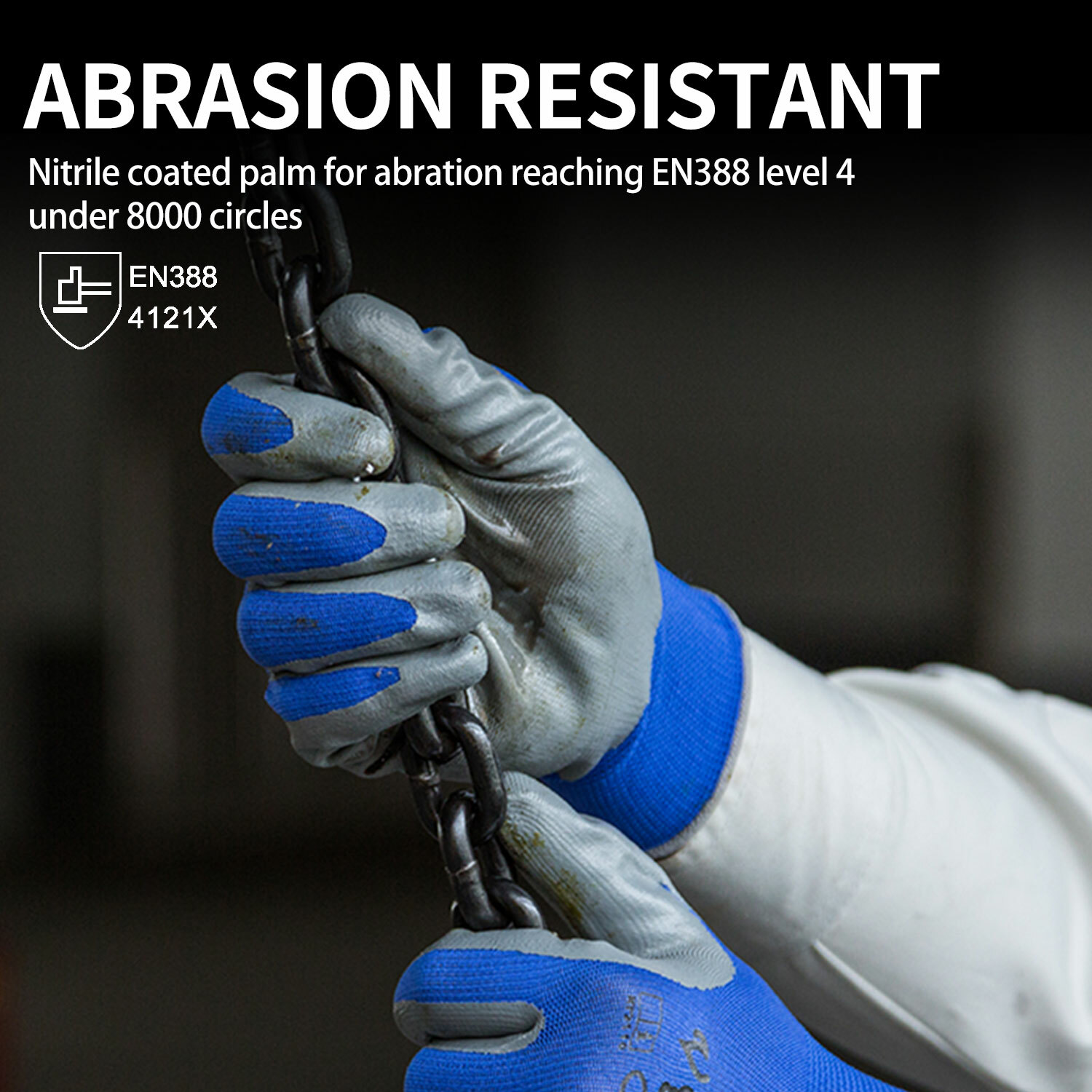 Vgo 3/5/10 Pairs Nitrile Coat Garden Gloves,Construction Work Gloves(NT2110)