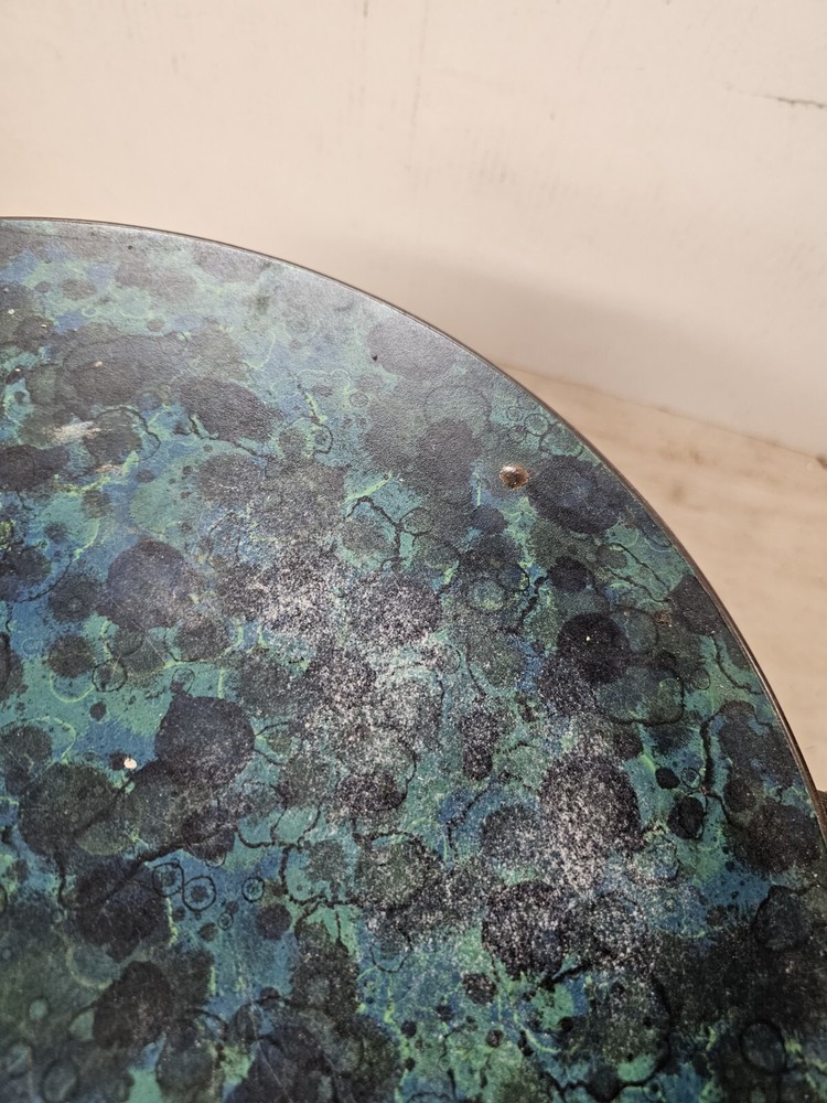 Mid Century Green & Blue Aqua Side Table MCM