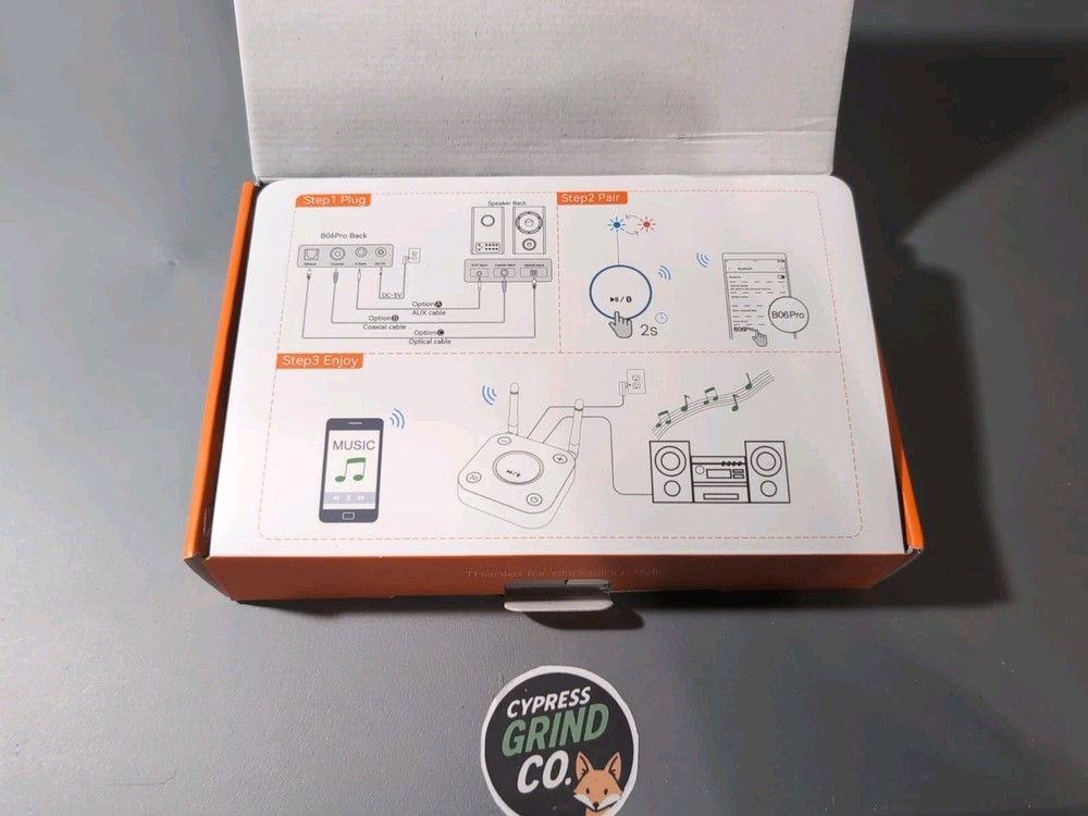 1Mii B06Pro Long Range Bluetooth Receiver aptX HD Optical RCA AUX 5.2