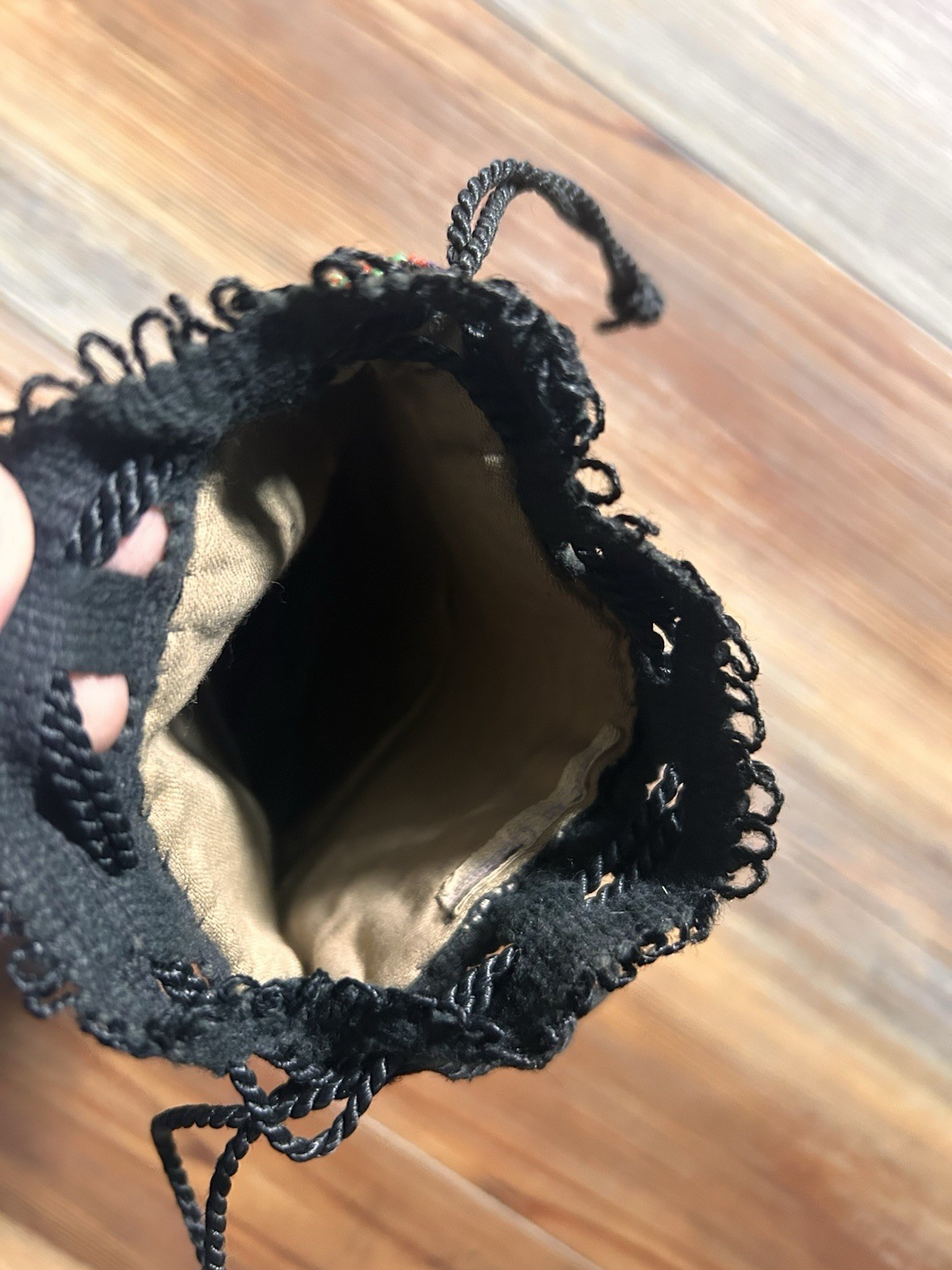 BEADED RETICULE Drawstring Purse Pouch ART DECO Victorian Flapper Geometric