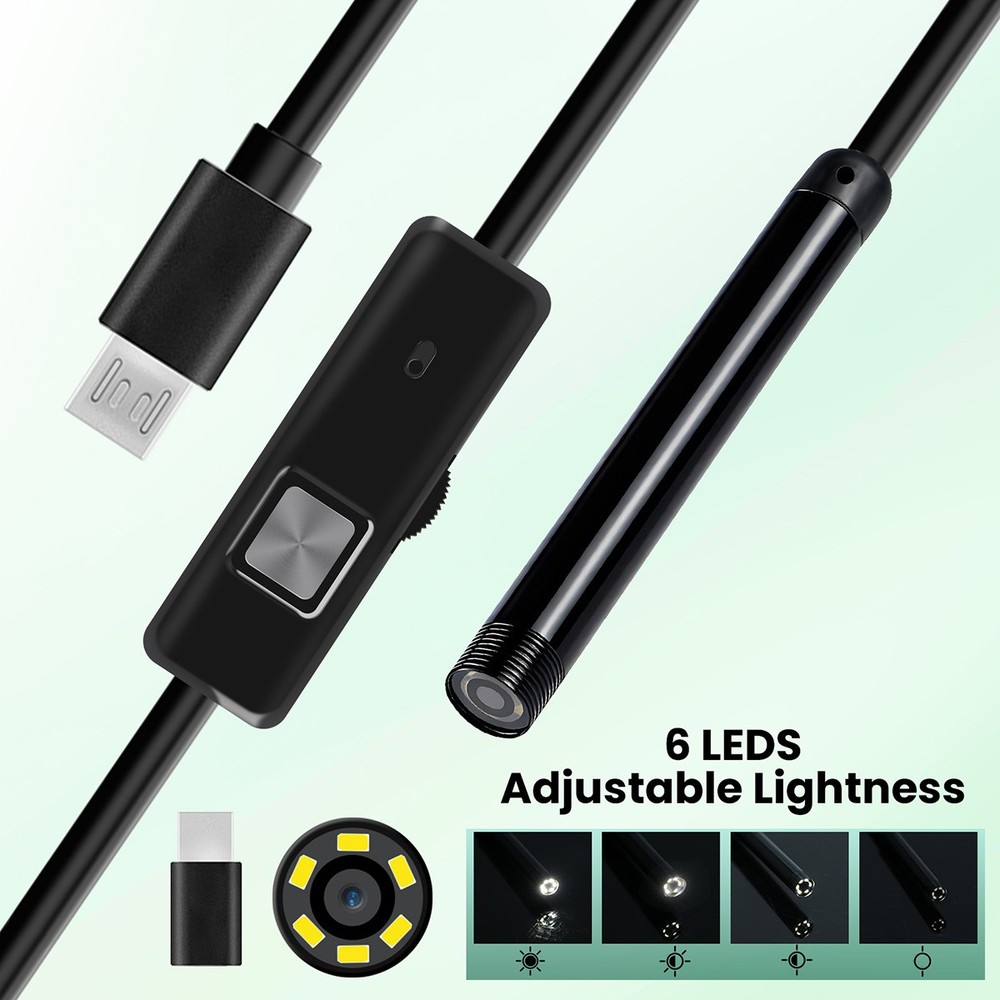 Plug To Play Android PC Borescope Endoscope Snake Inspection Camera Waterproof