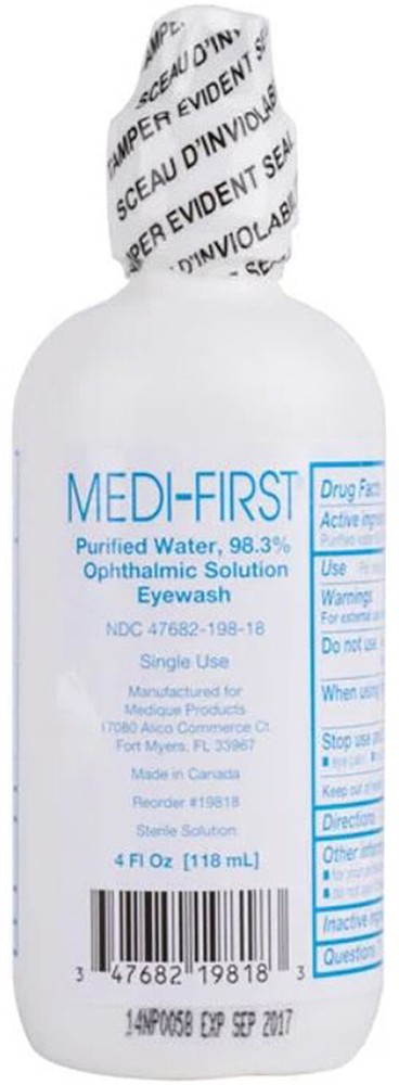 Medi-First 4oz Bottle Ophthalmic Solution Eye Wash