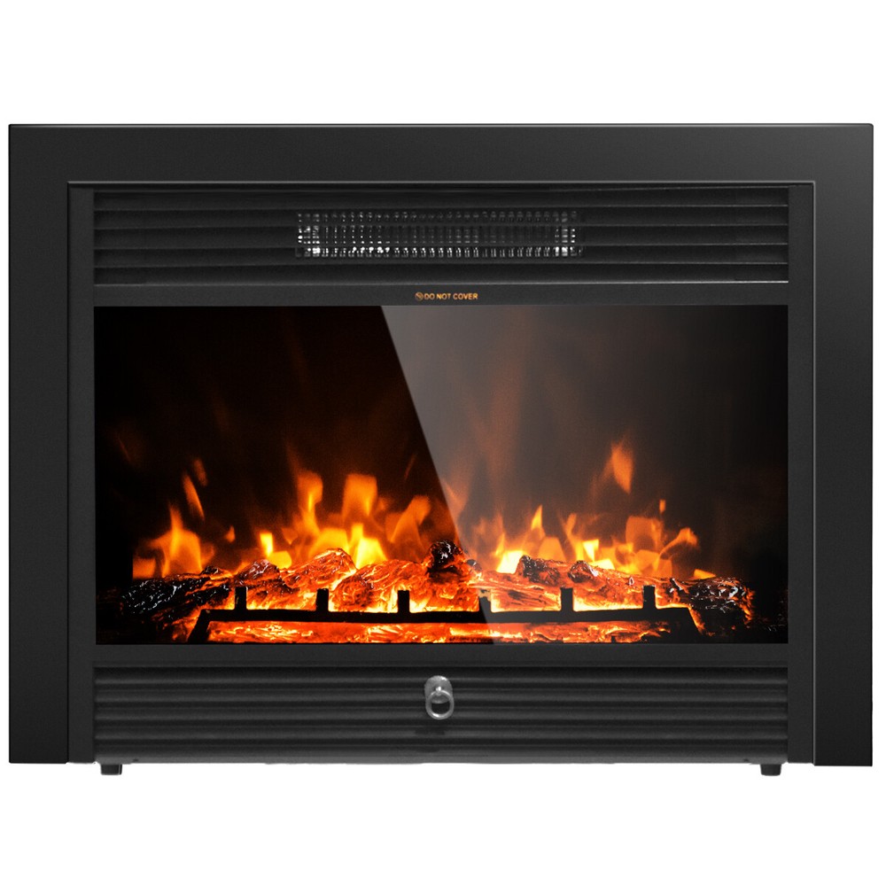 28.5" Wall Mount Fireplace Electric Embedded Insert Heater w/ Flame & Remote