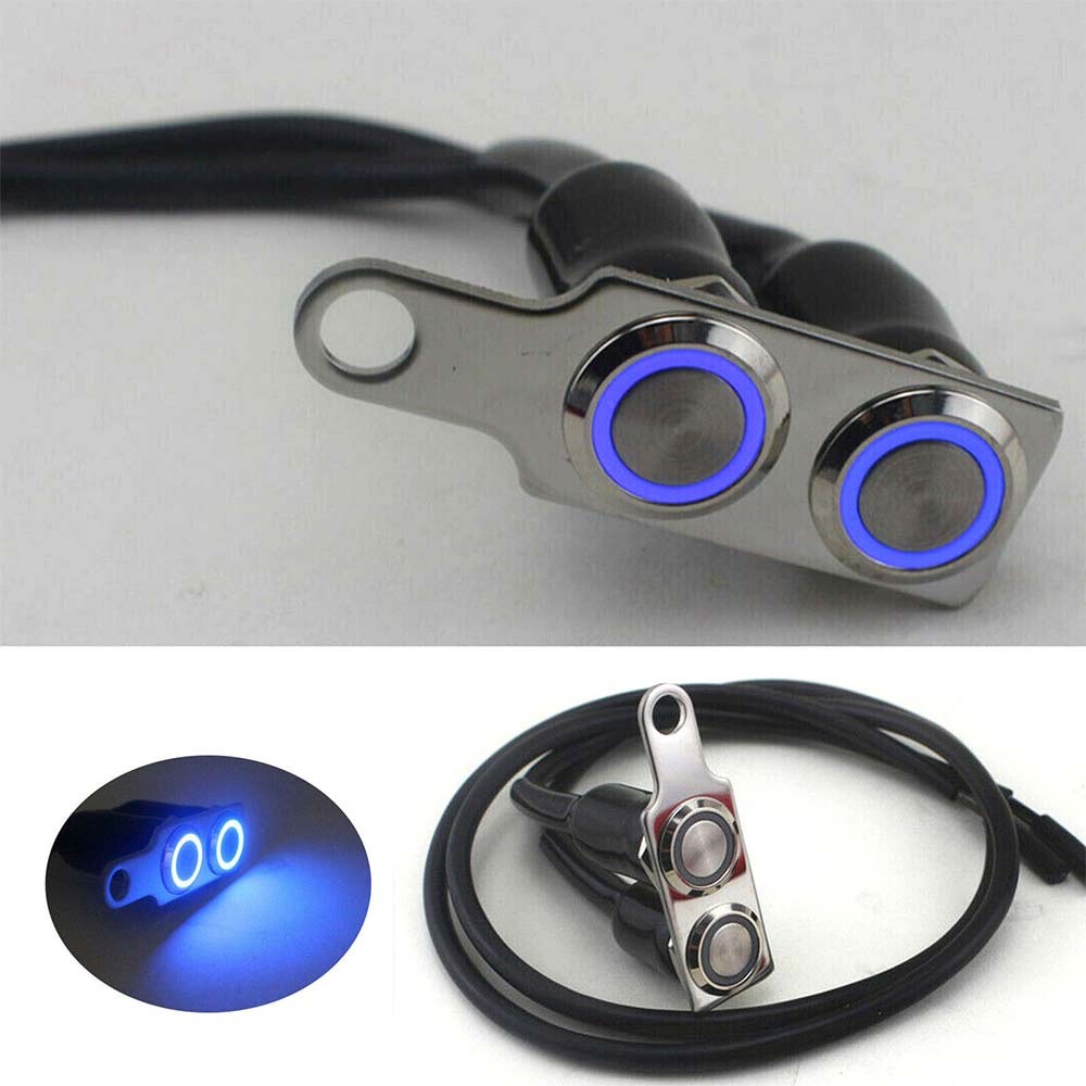 12V Motorcycle Handlebar Switch Waterproof Push Button for Headlight & Fog Light