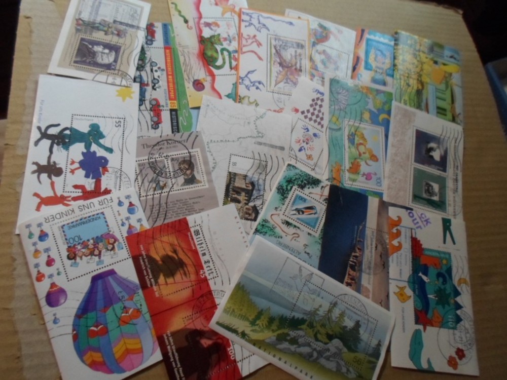 Collection lot 19 different souvenir sheets Germany ca. 1994-2012 postally used