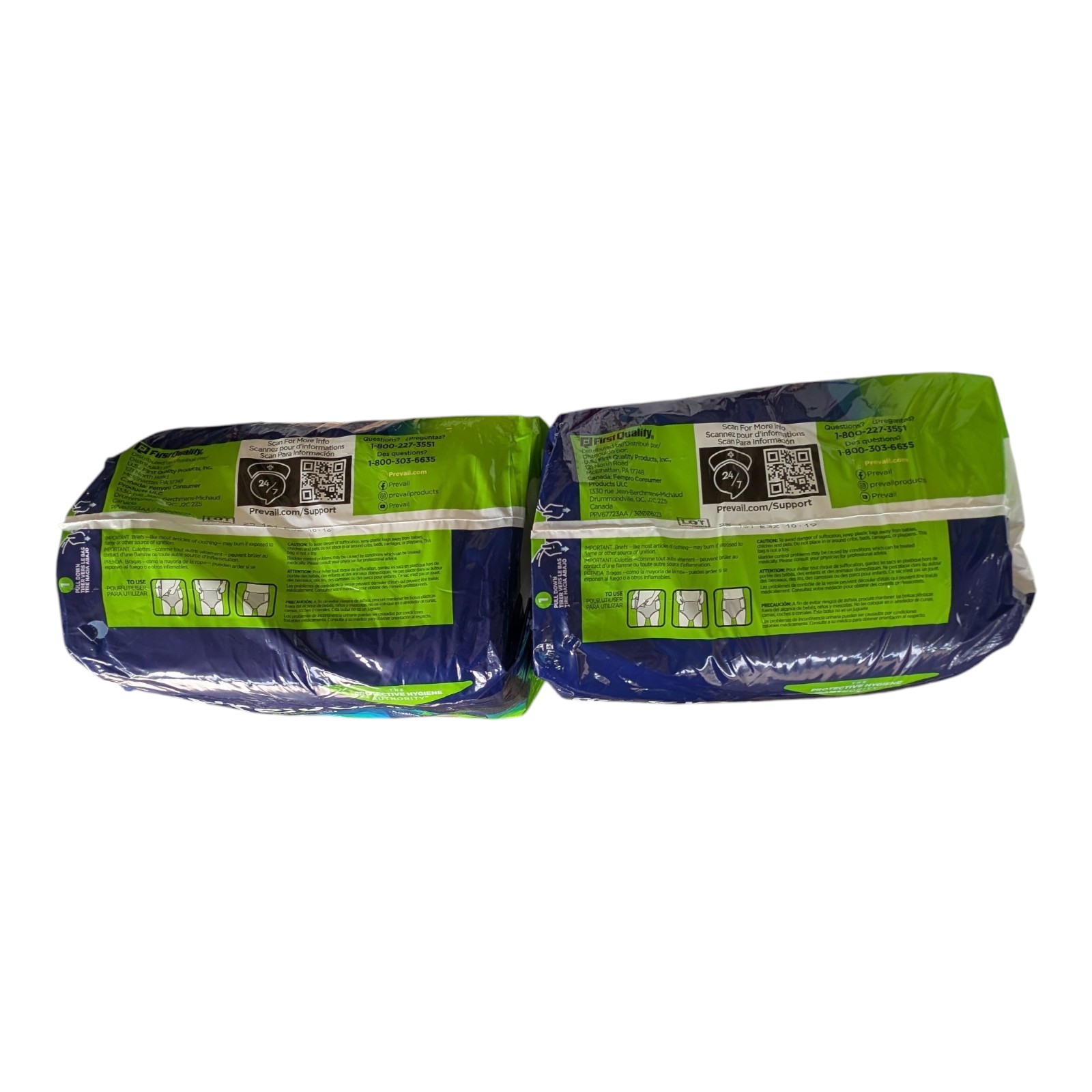 Prevail Bariatric B Briefs 2 10-pack (20ct total) Up To 100” First Quality