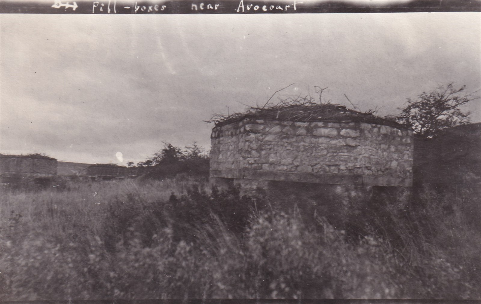 WWI Photo AEF 32nd DIVISION Captured GERMAN CONCRETE PILLBOX 1918 AVOCOURT 507