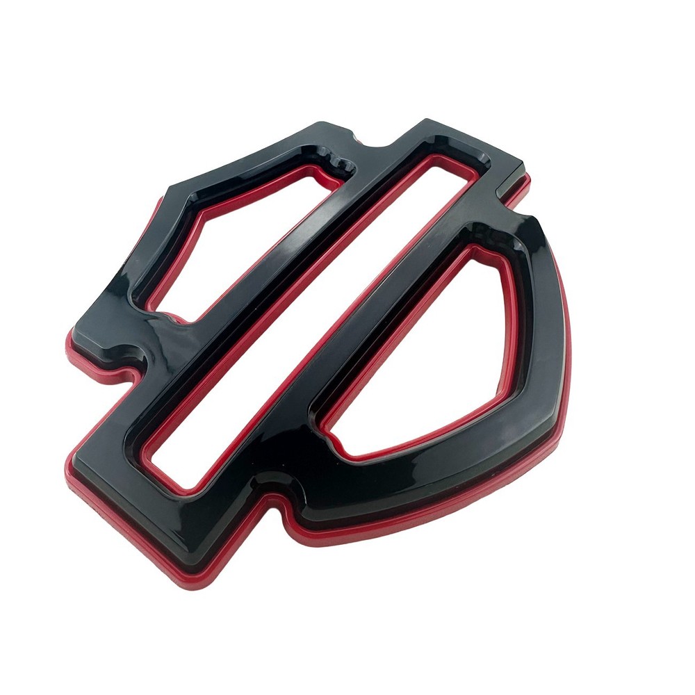 2Pc Custom Tank Emblems Black Red Double Layer 5 or 6 gal tank CVO