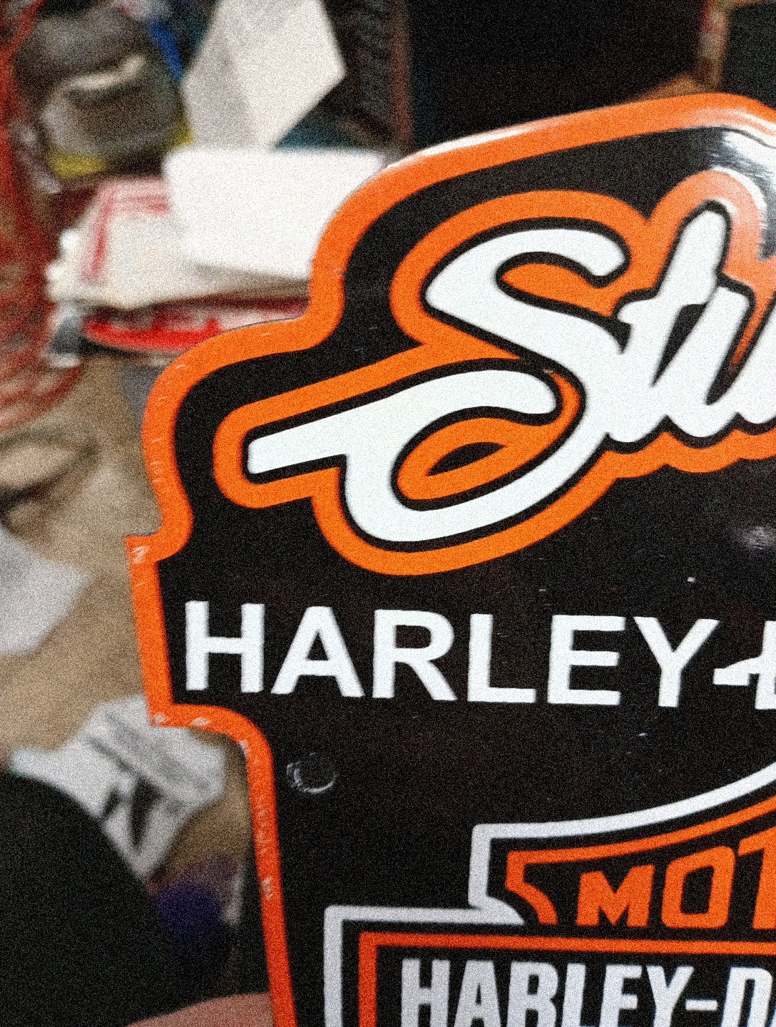 Porcelain Harley Davidson South Dakota Motorcycles Sign