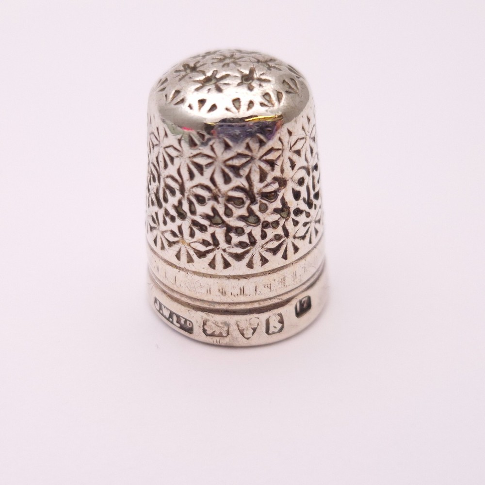 Antique 1920s Sterling Silver Thimble