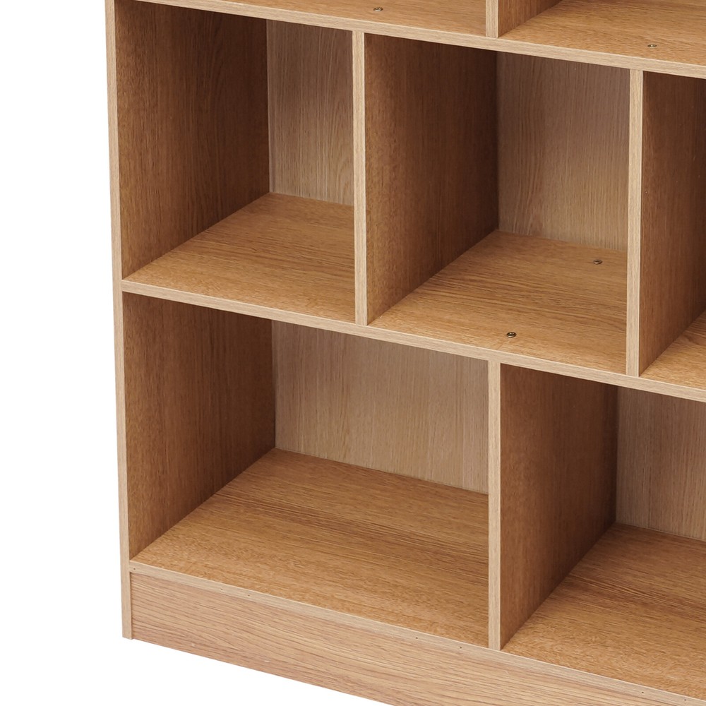 Density Board Bookcase, Bookcase with 7 Compartments, Floor-standing Bookcase