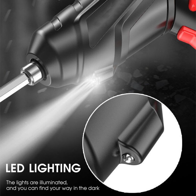 4.2V High-power Wireless Electric Screwdriver Kit with LED Light Tools