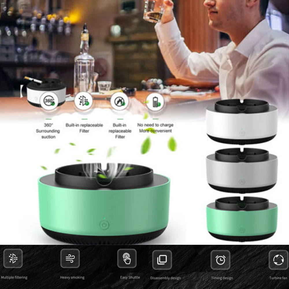 Smoke Removal Air Purification Ashtray Anion Purification Practical Automatic Pu