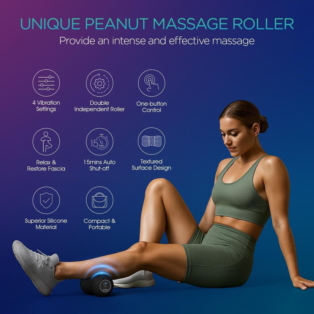 Vibrating Peanut Massa Ball Roller, Electric Double