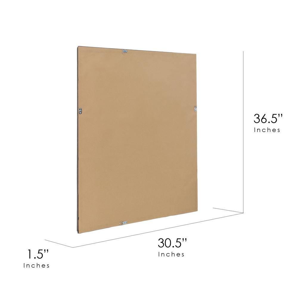 Bathroom Vanity Mirror 31 x 37 in. Framed Rectangular Beveled Edge Bronze Bath