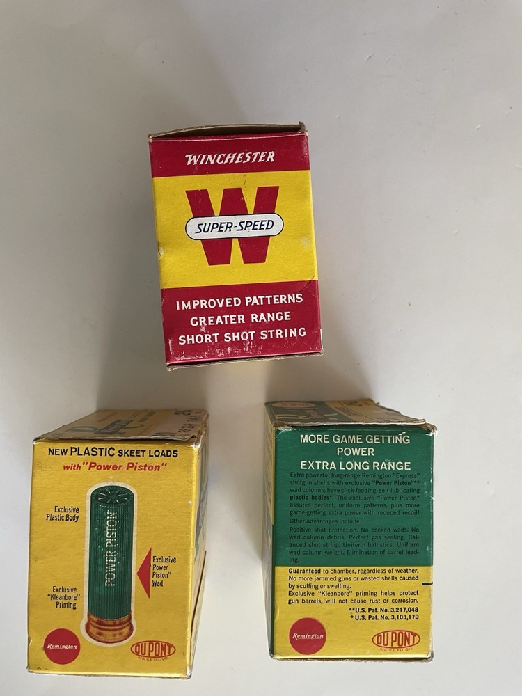 Three Empty Vintage 20 Gauge Shot Gun Shell Boxes
