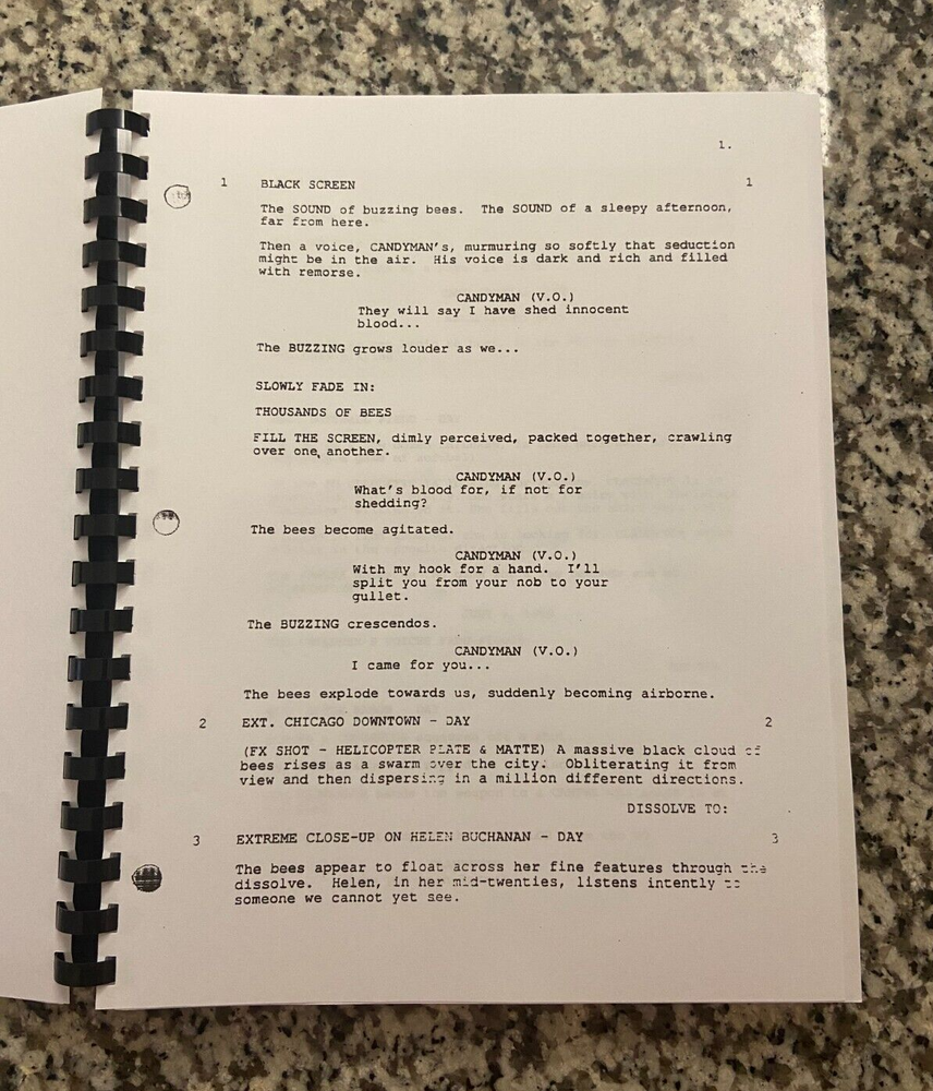 Candyman Horror Movie Script Reprint Full Screenplay Script