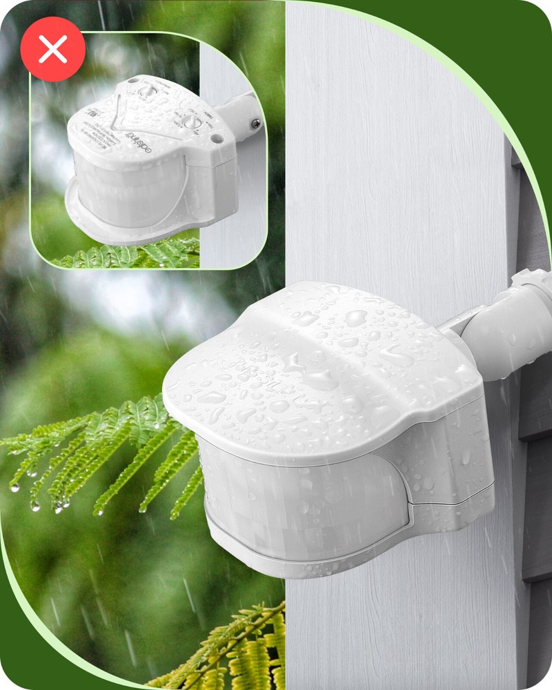 EDISHINE Motion Sensor, Automatic Dusk to Dawn, 240 Degree Replacement White