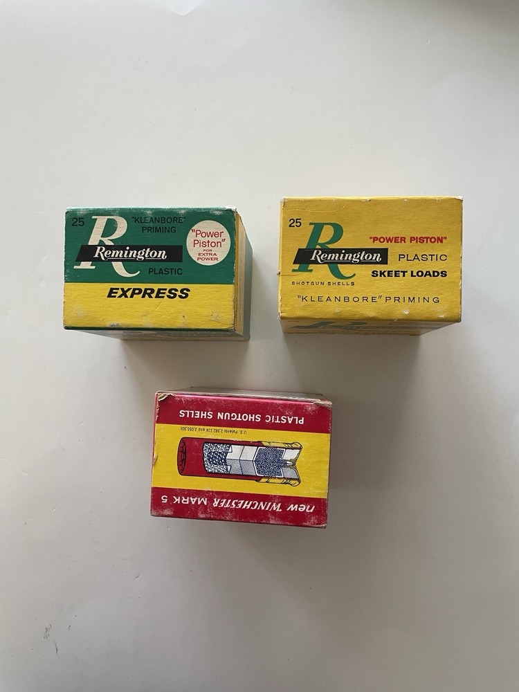 Three Empty Vintage 20 Gauge Shot Gun Shell Boxes