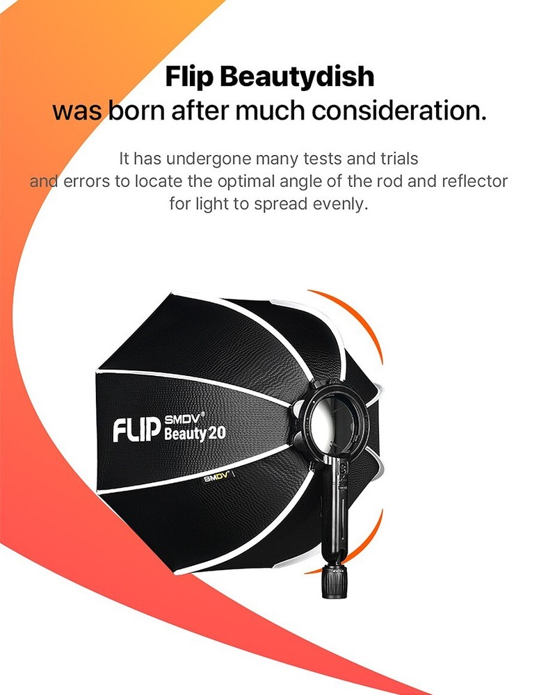 SMDV SPEED-BOX FLIP BEAUTY 20 Quick Soft-box Diffuser for S-Light S-Lite Flash