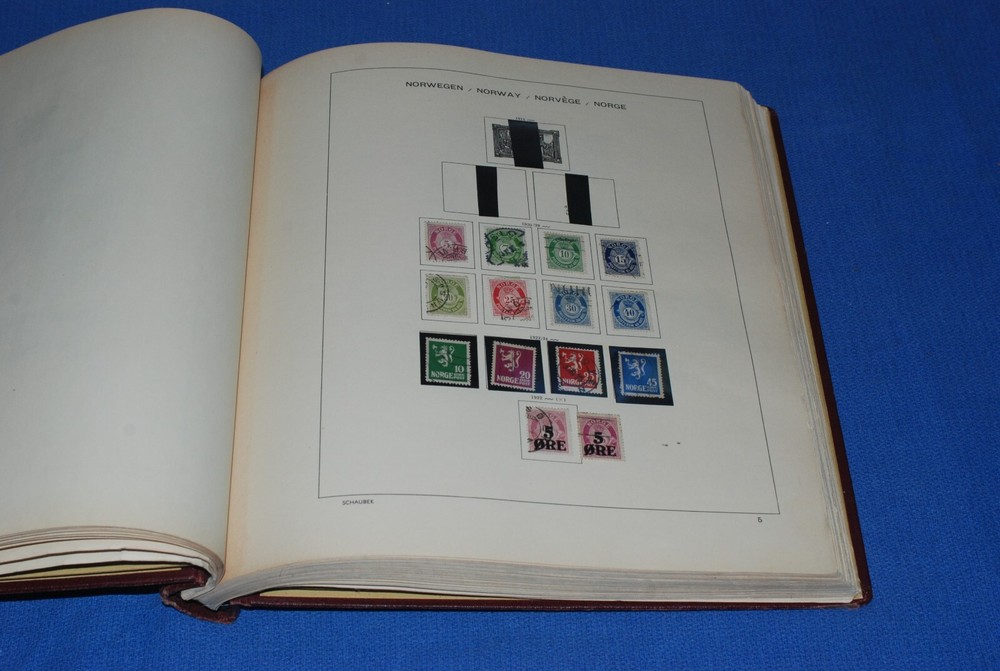 Norway Schaubek Springback Specialty Album Binder BlueLakeStamps Nice!