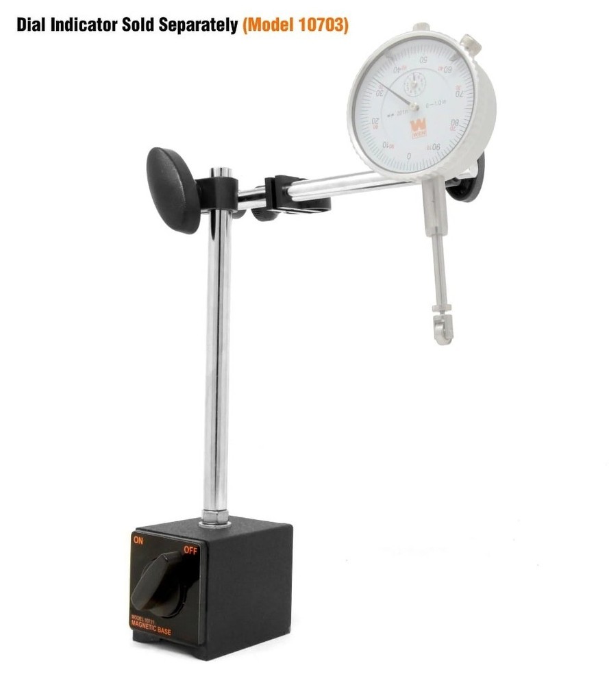 Industrial-Strength Adjustable Magnetic Base for Dial Indicators