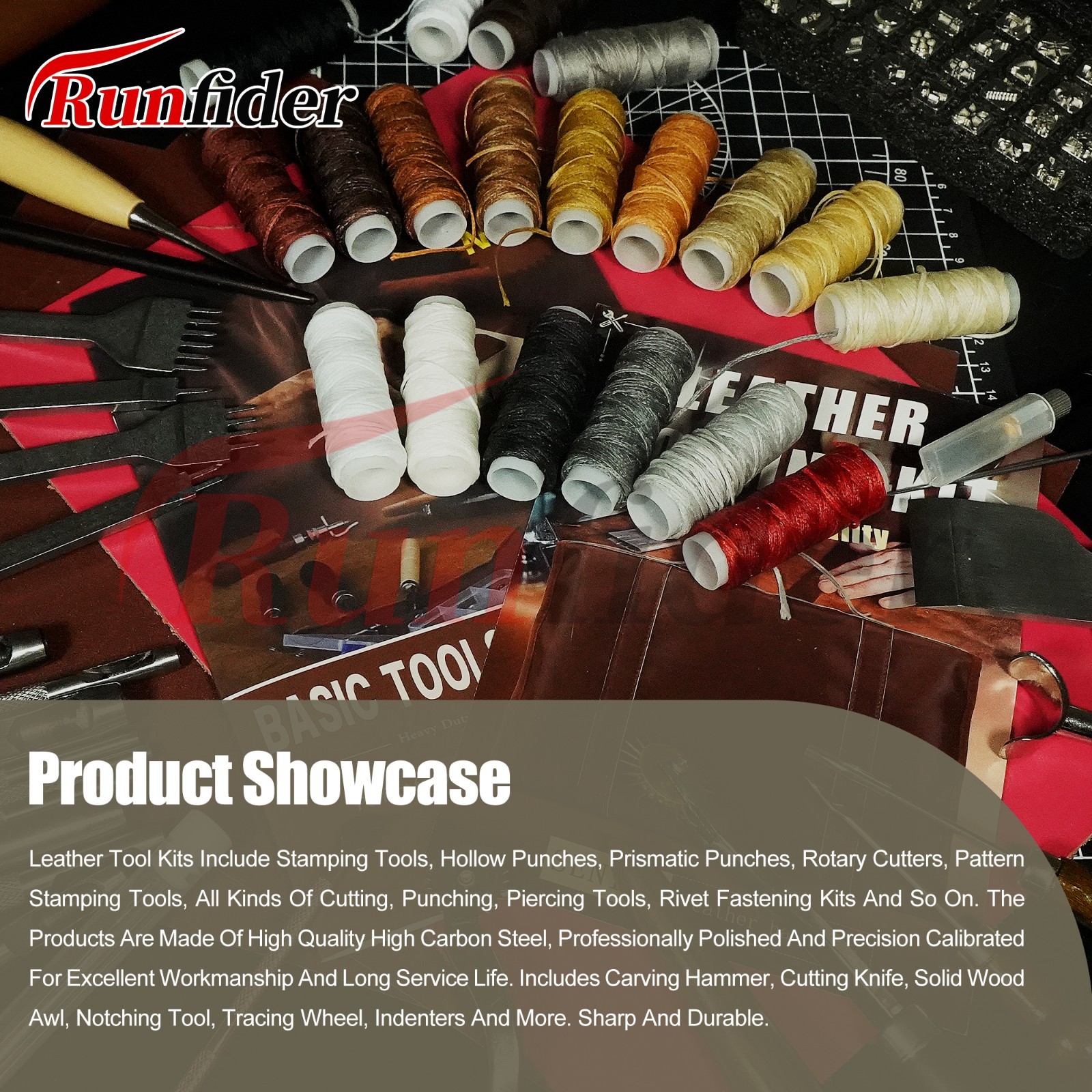 588PCS Professional Leather Working Tool Set, Tools for Leather Craft Enthusias