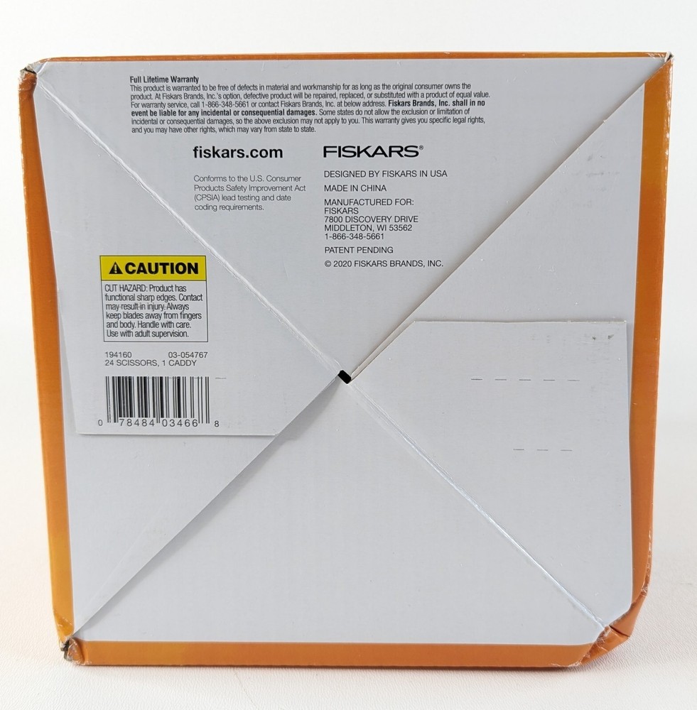 Fiskars Premium 5" Blunt Kids Scissors Classpack with Caddy 24-Count