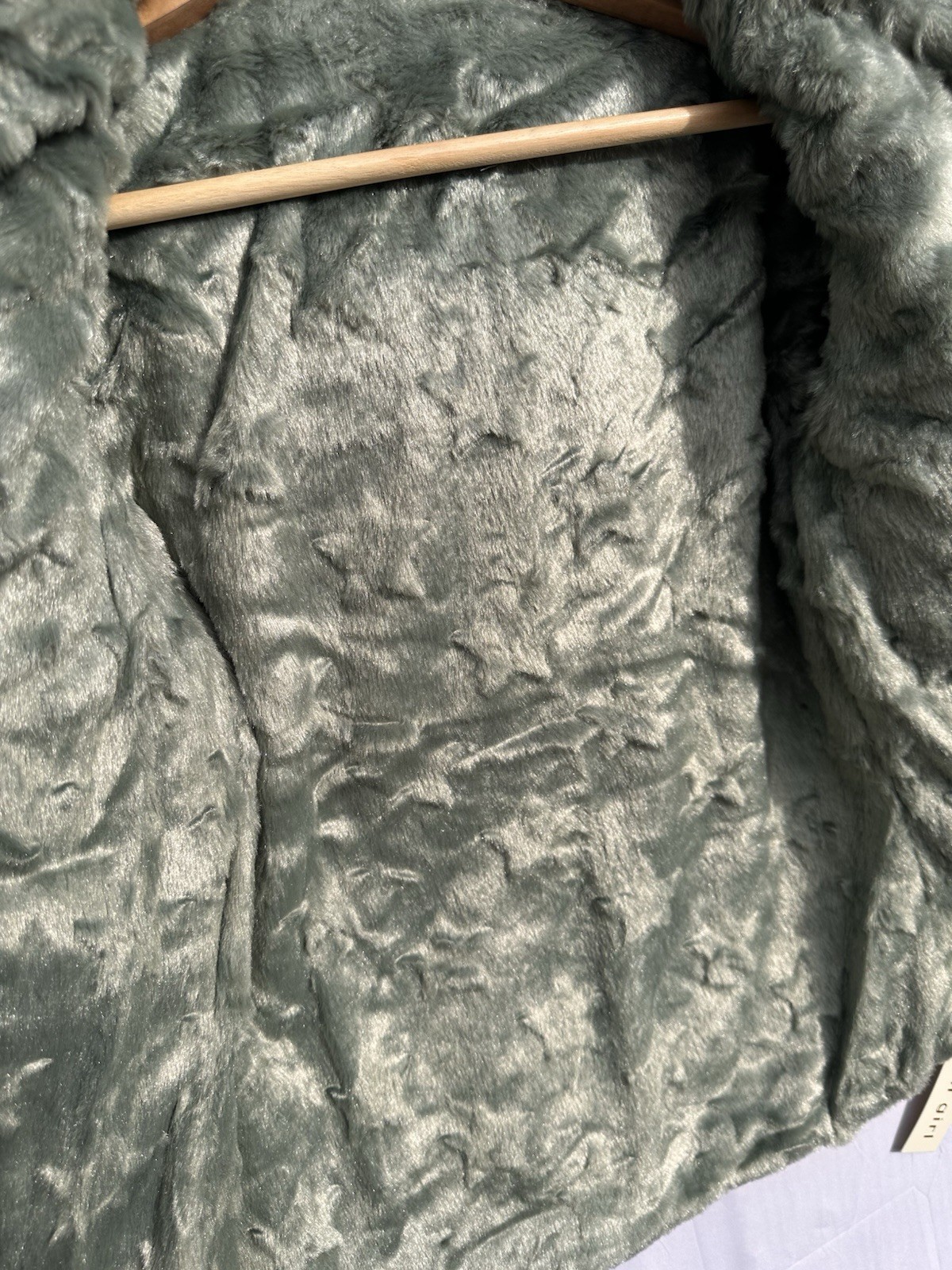 Madden Girl Reversible Winter Coat, Size 10/12, Moss Green, New