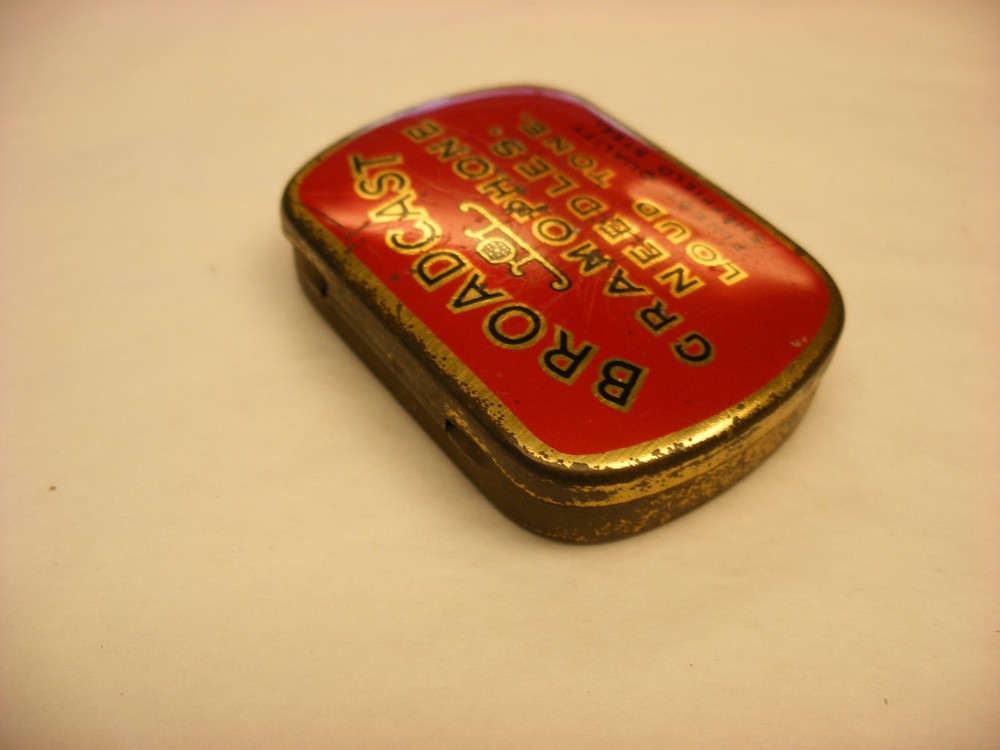 Phonograph Gramophone Needle Tin - Broadcast - Loud - Empty