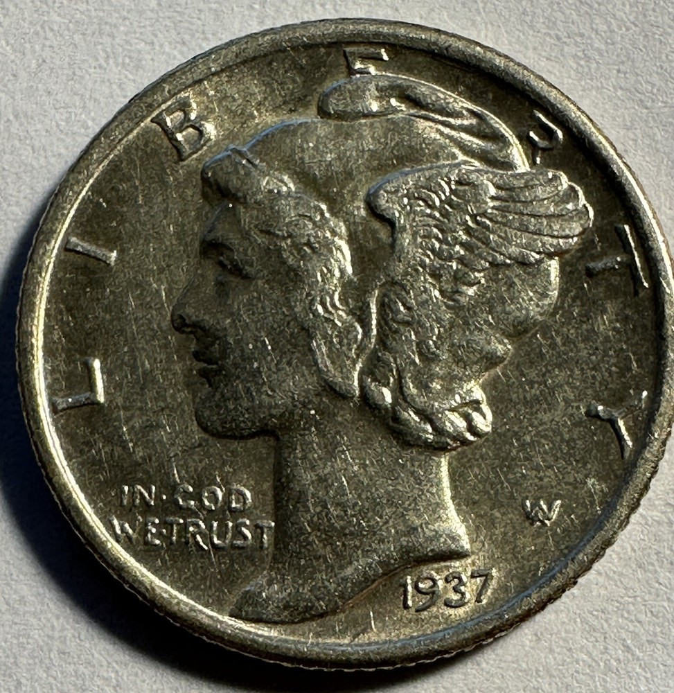 1937-S Mercury Silver Dime CHOICE BU - (P28-16)
