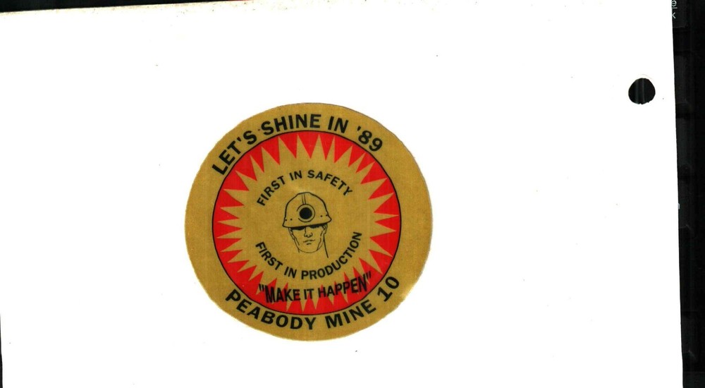 NICE PEABODY  COAL CO COAL MINING STICKER # 628