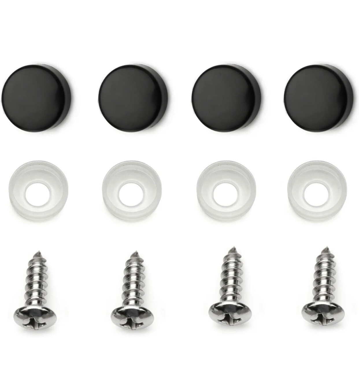 American Flag License Plate Matte Black USA Aluminum Tactical With Screws & Caps