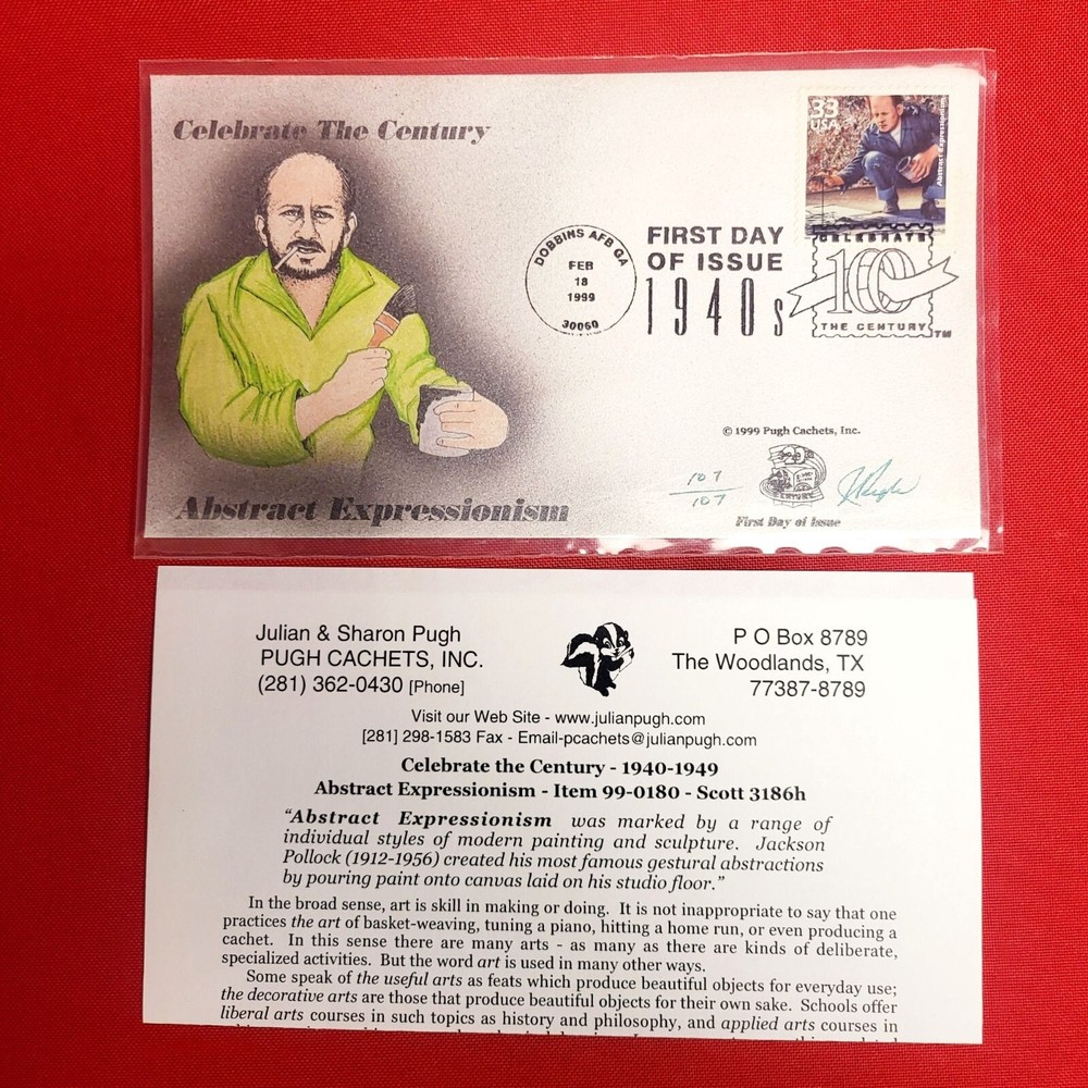 First Day of Issue Abstract Expressionism Stamp Cache Envelope Enclosure