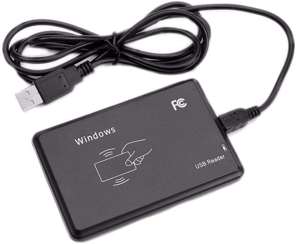125Khz EM4100 USB RFID ID Card Reader Swipe Card Reader Plug and Play with Cable