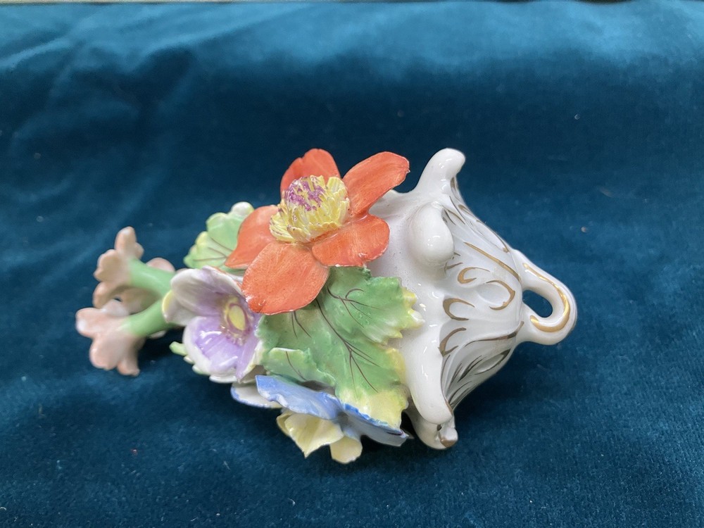 Antique Dresden Floral Chandelier Pull