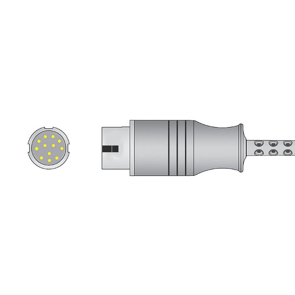 Philips M1977A ECG Compatible Trunk 12 Pin 5 Leads