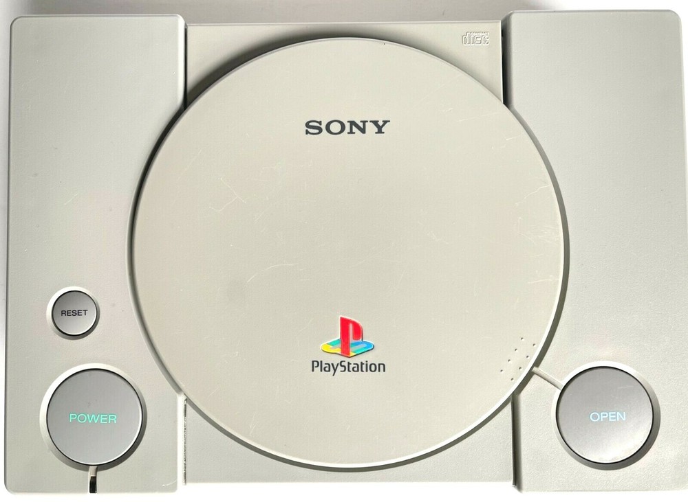 PS1 SONY PLAYSTATION 1 CONSOLE SCPH-5501 + 2 CONTROLLERS, MEMORY CARD & 3 GAMES
