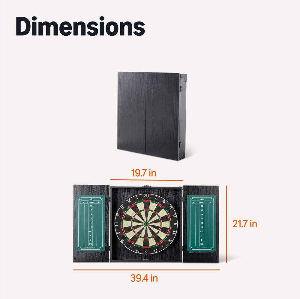 Amazon Basics Dartboard Cabinet Set