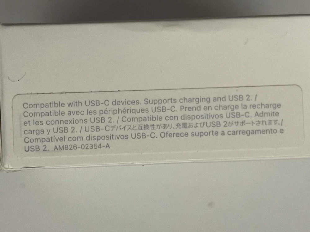 Apple 6.6' (2M) USB-C Charge Cable White MLL82AM/A