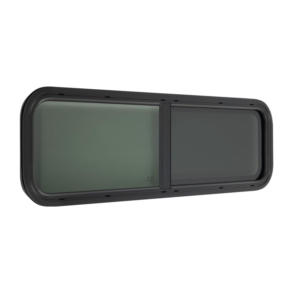 RV Window 42W x 12H 黑色长方形替换件带安装装饰环