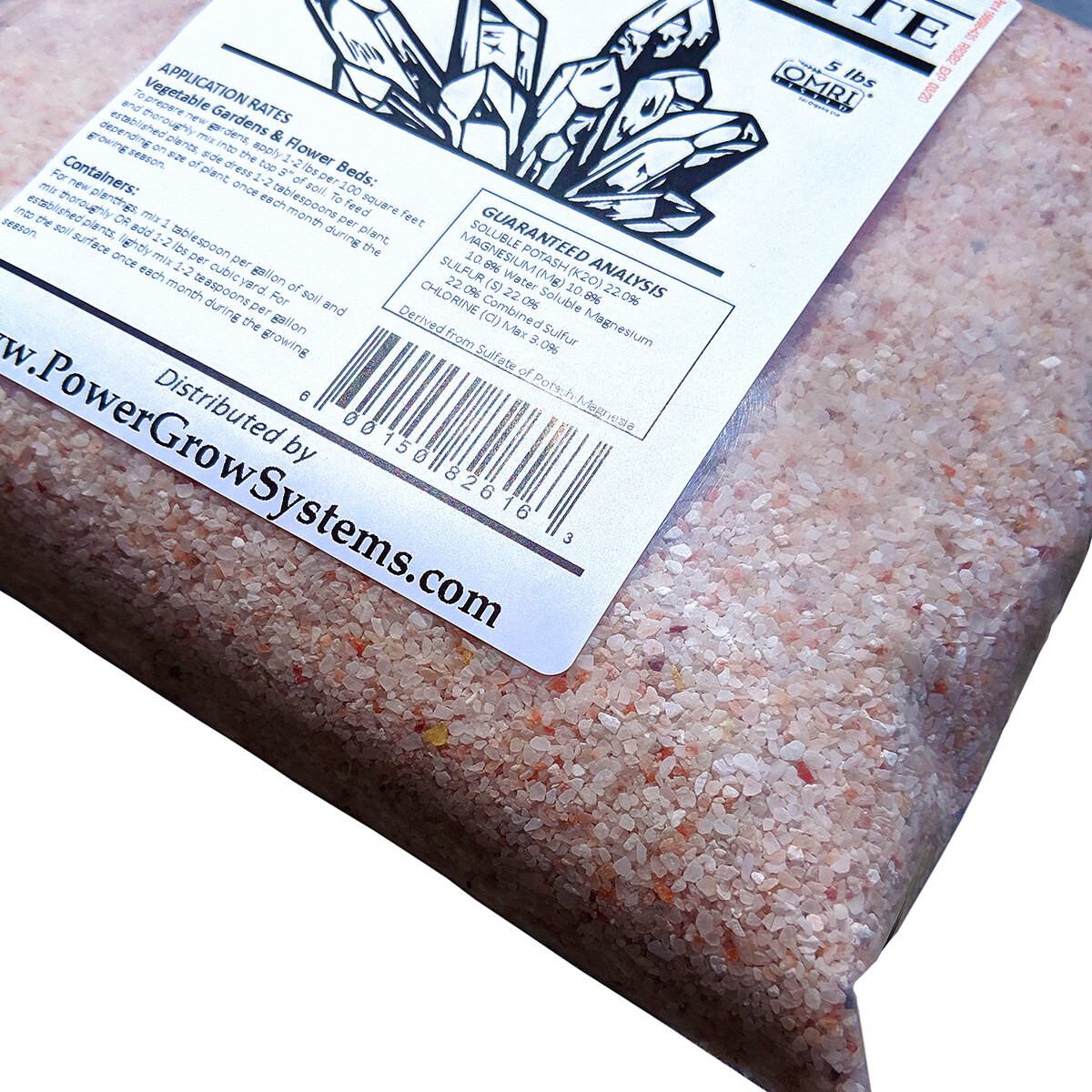 LANGBEINITE - Sulfate of Potash Magnesia (K-MAG) Organic 0-0-22Fertilizer - 5lbs