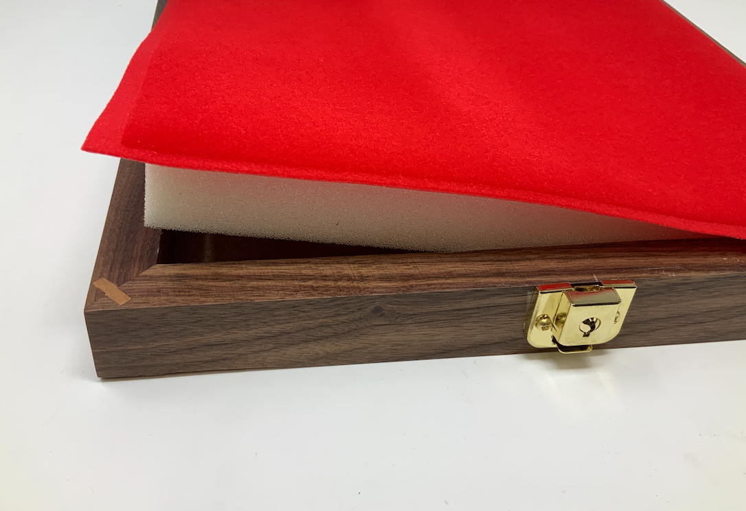 Walnut Wood Display Case 12 x 12 x 2 for Arrowheads Knifes Collectibles & More