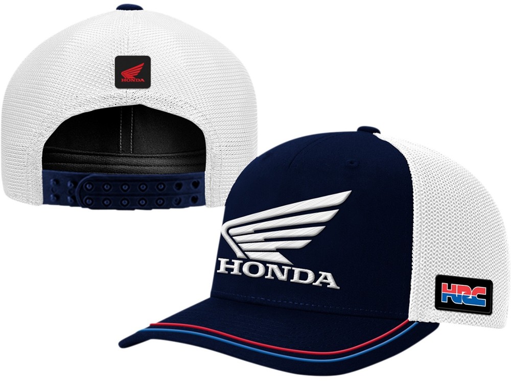 Licensed Honda HRC Wing Snapback Hat Navy/White