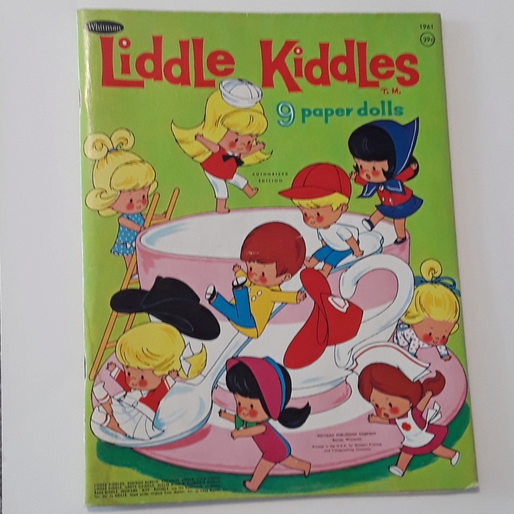 Vtg. Whitman LIDDLE KIDDLES Paper Dolls -Original -Partially Cut- Complete -1966