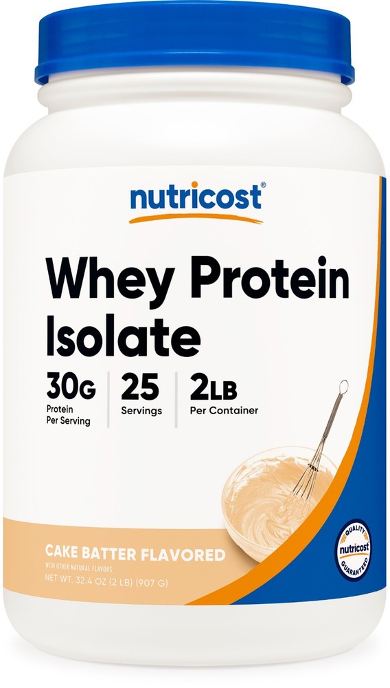 Nutricost Whey Protein Isolate (Cake Batter) 2LBS