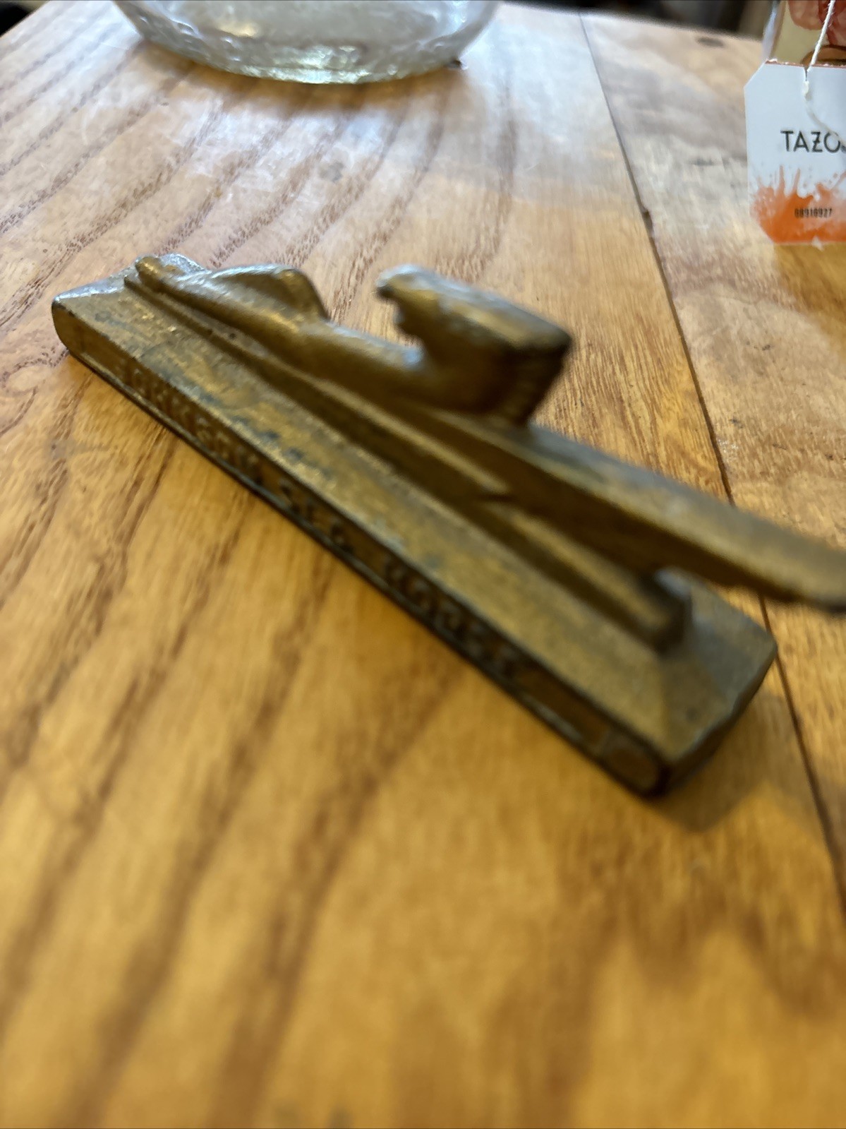 RARE Vintage Johnson Boat Sea Horse Motor Cast Iron Advertising 4” Paperweight