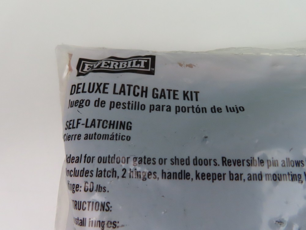 Everbilt 20026 Black Deluxe Latch Gate Set NEW