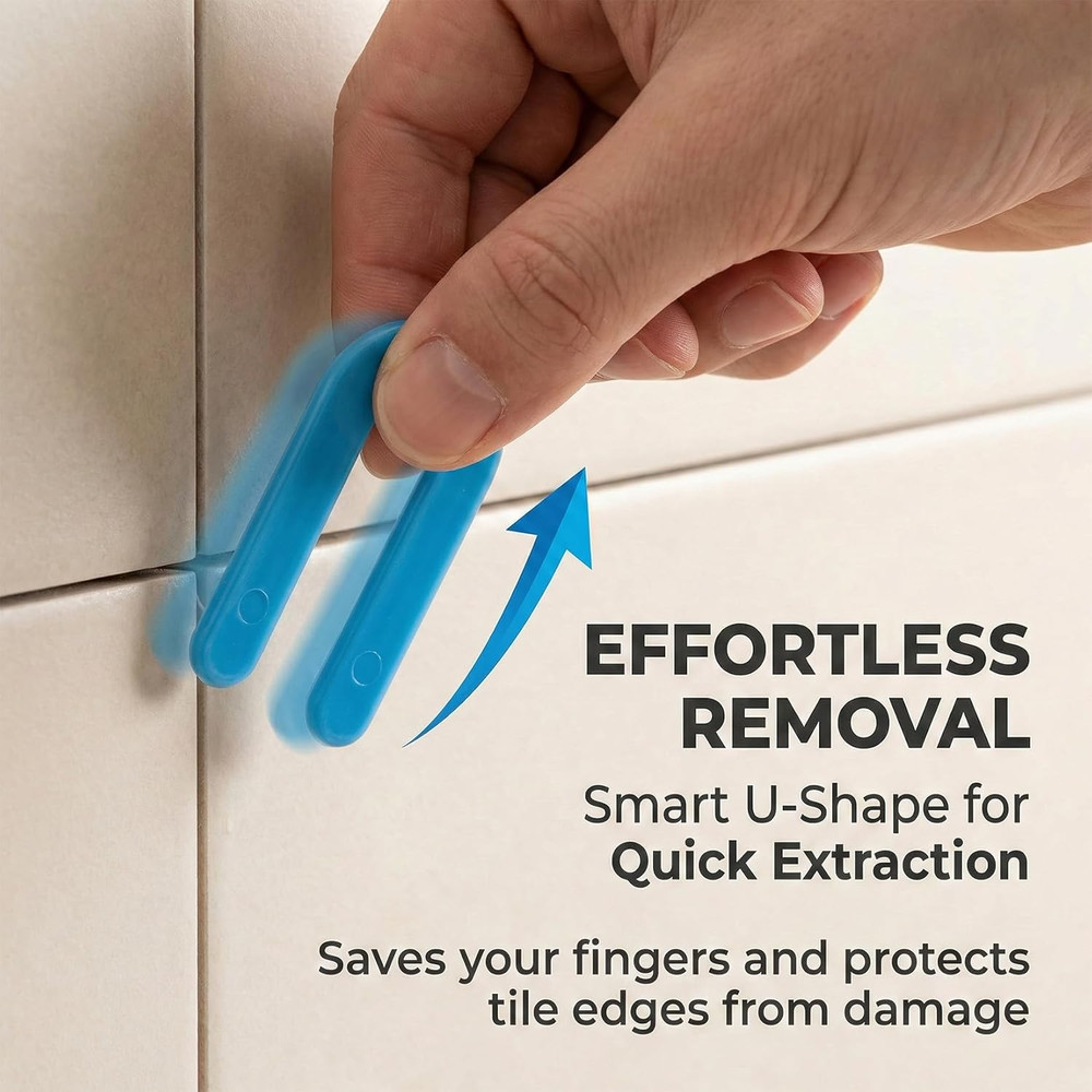 Leveling System Tile Spacers - Plastic Horseshoe Shims U Tile Spacers 1/16 Tile